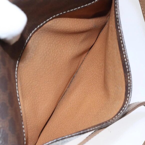 CELINE Macadam Canvas Shoulder Bag PVC Leather Brown Gold Auth 119072 - Picture 12 of 16